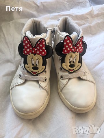 H&M Мини Маус Детски бели кожени маратонки
