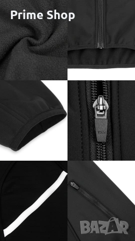 Зимно софтшел яке за колоездене LAMEDA, Зелено/Черно, Размери L, XL, снимка 8 - Якета - 53516798