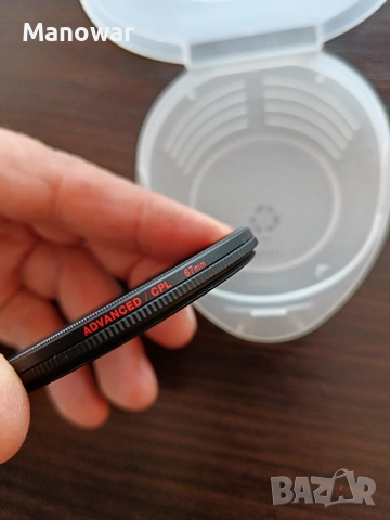 Филтър Manfrotto Advanced Circular Polarising 67 mm, снимка 4 - Обективи и филтри - 53339604