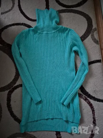 кашмирен руловер, красив зелен цвят