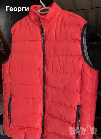 Червен топъл елек, уникекс, снимка 5 - Якета - 51606169