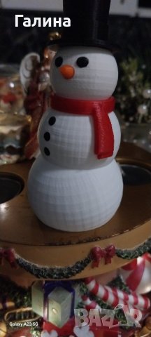 Декоративен снежен човек, снимка 3 - Декорация за дома - 43158789