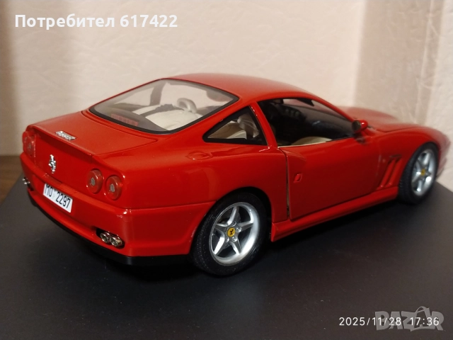 1:18 Два метални модела на Burago-Ferrari F50 и 550 Marinello, снимка 13 - Колекции - 52576968