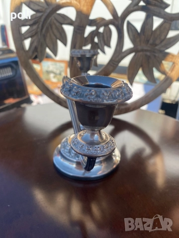 посребрен свещник , снимка 7 - Декорация за дома - 52257307