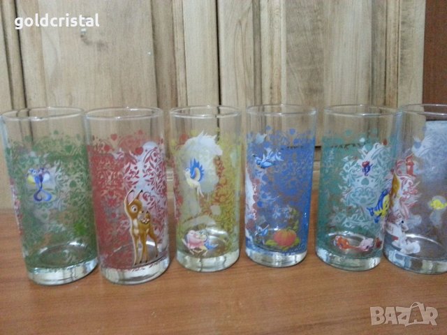 Стъклени водни чаши детски Ариел , снимка 9 - Антикварни и старинни предмети - 38583725