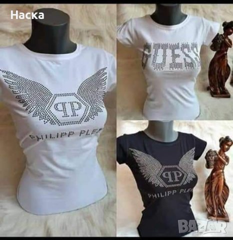Уникални дамски тениски с камъчета! , снимка 6 - Тениски - 43844780