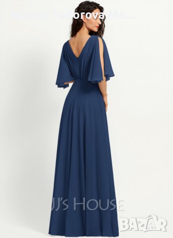 Абитуриентскa рокля.А-силует V-образно деколте с дължина до пода. EU46-XXL-150лв., снимка 2 - Рокли - 36671012