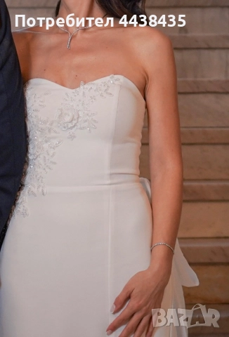 Елегантна бяла рокля за сватба / годеж, снимка 4 - Сватбени рокли - 52487683