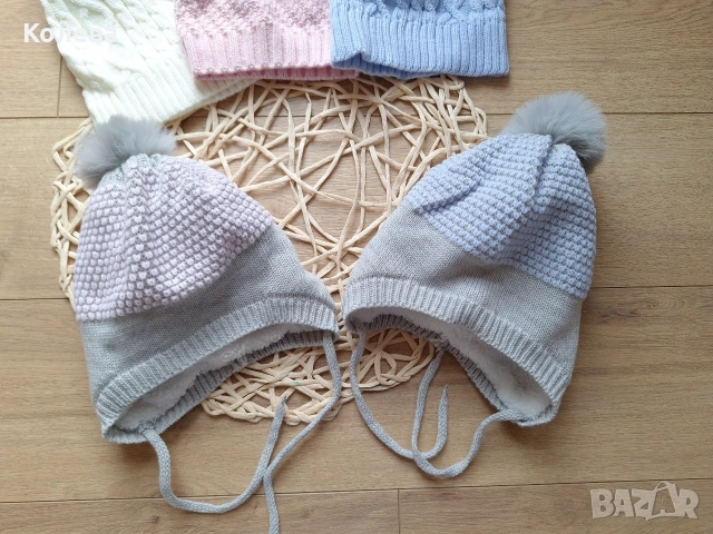 Детски/бебешки зимни шапки НА ЕДРО, снимка 3 - Бебешки шапки - 52704860