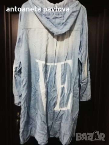 Дънкова спортна рокля -риза, снимка 2 - Рокли - 43046802