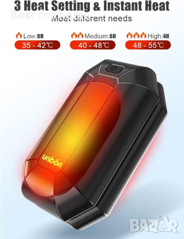 Акумулаторни електрически грейки за ръце UNBON- 2 бр. Powerbank, снимка 3 - Външни батерии - 43912328