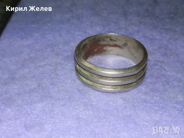 КРАСИВА ВИНТИДЖ СТИЛ СРЕБЪРНА ХАЛКА ОКСИДИРАНО СРЕБРО 925 ПРЪСТЕН РЪЧНА МАЙСТОРСКА ИЗРАБОТКА 40513, снимка 11 - Пръстени - 43221582