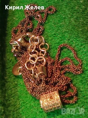 ИЗЯЩНО НЕЖНО СРЕБЪРНО КОЛИЕ СРЕБРО 925 ITALY с РОДИЕВО ПОКРИТИЕ и ИСКРЯЩИ ЦИРКОНЧЕТА 48619, снимка 14 - Колиета, медальони, синджири - 50136408