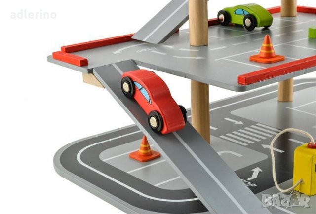 Детска игра Дървен паркинг - писта, паркинг от дърво за деца, снимка 4 - Коли, камиони, мотори, писти - 34161940