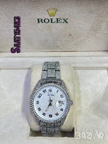 Качествен мъжки часовник Rolex diamond💎 (водоустойчив часовник, не променя цвета)
