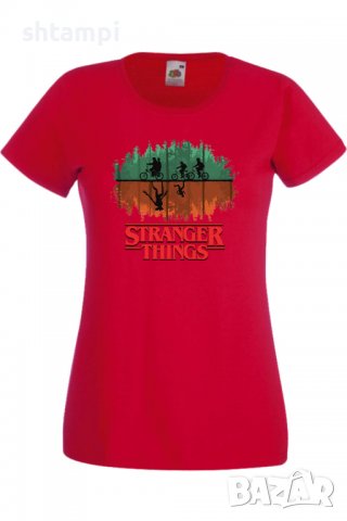 Дамска Тениска Stranger Things 2,Филм,Сериал,, снимка 4 - Тениски - 37314616