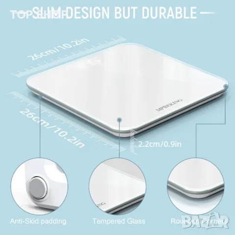 Смарт везна, кантар анализатор MPBEKING Bluetooth CW290BLE, снимка 6 - Електронни везни - 48778208