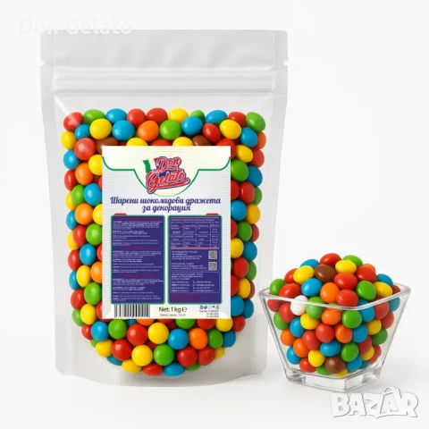 Шарени шоколадови дражета за декорация – 1 кг | Don Gelato