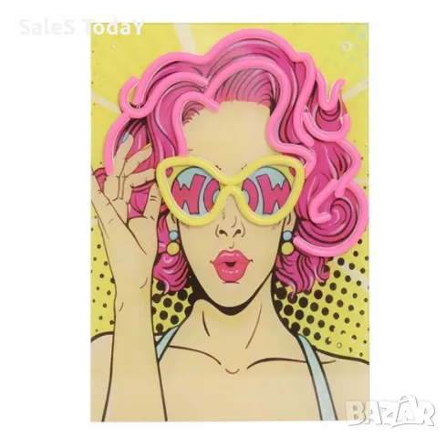 Светеща картина, табела- Жена, Неон, USB, LED, снимка 2 - Декорация за дома - 48250229