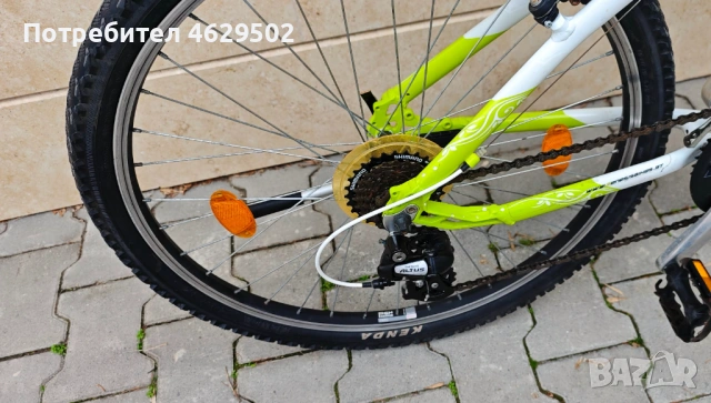 Продавам австрийски алуминиев велосипед Genesis Lara 26" отличмо състояние и външен вид, снимка 5 - Велосипеди - 53610182