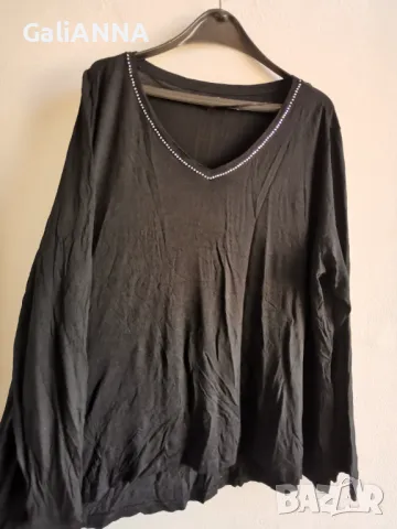 СТРАХОТНА ТУНИКА ЕФЕКТНО БИЕ КАМЪНИ 3XL-4XL, снимка 2 - Туники - 49610209