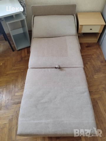 Разтегателен фотьойл с топ матрак 