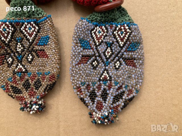 Стара кесия с мъниста пунгия, снимка 6 - Други ценни предмети - 32374778