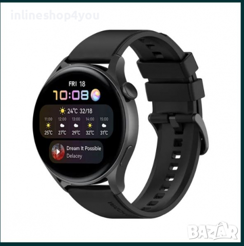 Силиконова Каишка Huawei Watch GT2 GT3 46 48 Samsung Watch4 Active Pro, снимка 3 - Смарт гривни - 36533693