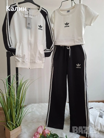 Дамски памучни комплекти Adidas от 3 части - няколко цвята - 45€ , снимка 6 - Спортни екипи - 53351500