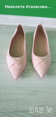 Обувки розови с блестящо , снимка 4 - Дамски ежедневни обувки - 43558209