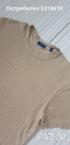 Gant 100% Len / Лен  Mens Size S ОРИГИНАЛ! Мъжка Тениска!, снимка 3 - Тениски - 53520992