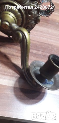 бронзов стенен  свещник, снимка 2 - Декорация за дома - 43835917