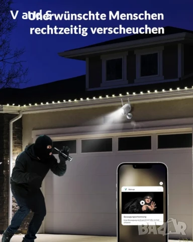 4MP външна камера за наблюдение с цветно нощно виждане, двупосочно аудио, IP65, облачна/SD карт, снимка 3 - HD камери - 50720338