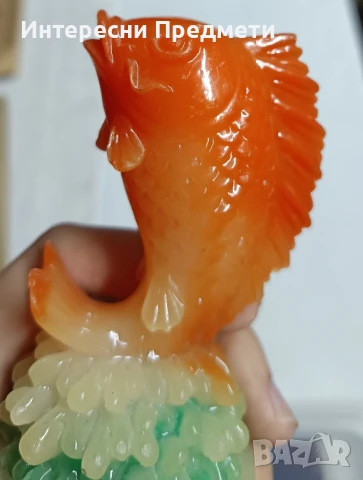 Винтидж фигура риба Кой, снимка 7 - Статуетки - 50462567