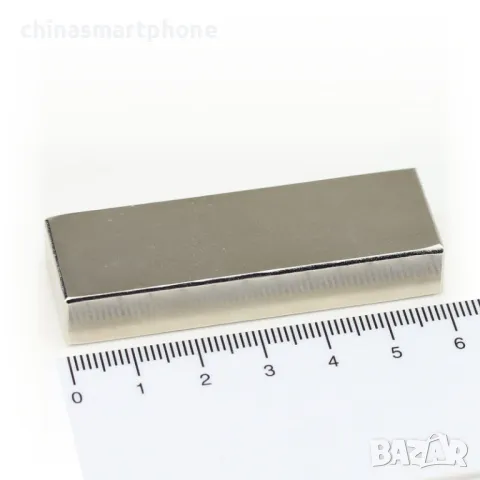 Неодимов магнит 60x20x10mm МАГНИТ неодимов N52, magnit от moqtmaga zin. c om (Моят магазин)