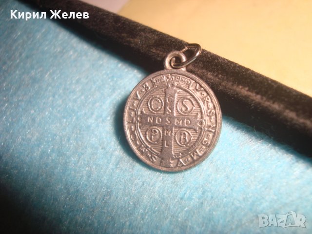СТАР ДВУСТРАНЕН РИМОКАТОЛИЧЕСКИ РЯДЪК МЕДАЛЬОН СРЕБРО или ПОСРЕБРЕН ИКОНКА 25277, снимка 4 - Антикварни и старинни предмети - 34741283
