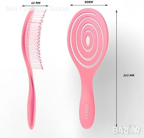 Нова Иновативна Четка за Разплитане и Масаж на Скалпа Всякакъв Тип Коса, снимка 2 - Аксесоари за коса - 43459214
