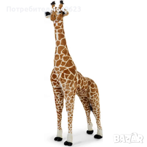 Висок Плюшен Жираф, 1.80см, Oem, Мека, Устойчива На Разтягане И Набръчкване, Пълна С Мека Пяна