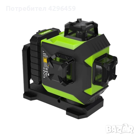 Лазерен нивелир Huepar 703CG, 30/60 м, 12 зелени линии, снимка 7 - Измервателни инструменти - 52203358