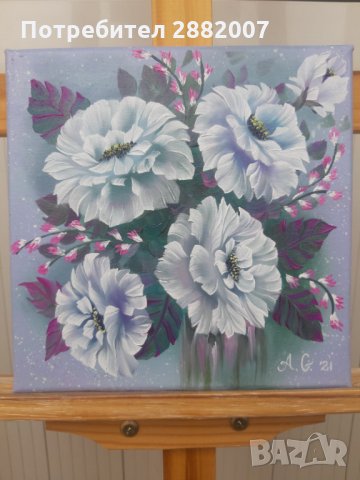 Картина " Ефирност" ,маслени бои върху платно с дървена подрамка , снимка 3 - Картини - 32806801