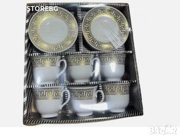 Порцеланов комплект за чай от 12 части, чаша и чинийки, снимка 1