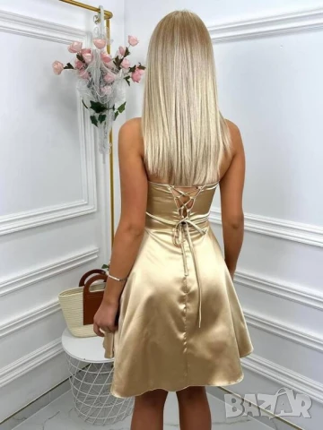 официална сатенена рокля , снимка 2 - Рокли - 51378419