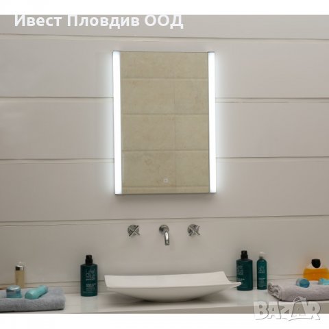 Огледало за баня Лусита с LED осветление и 3 типа светлина, снимка 2 - Огледала - 27504692