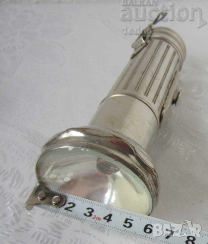 Чехословакия електрическо фенерче, фенер батерия метал -2, снимка 1 - Други ценни предмети - 28881240