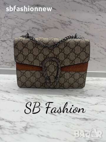 Gucci чанта в кафяво, снимка 3 - Чанти - 52487962