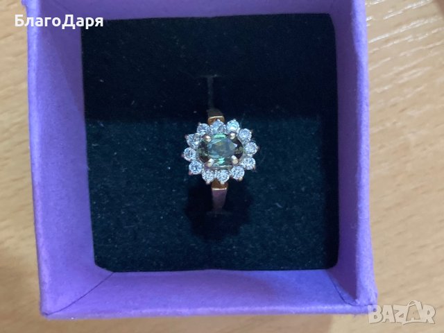 Златен пръстен Valentin с берил, снимка 1