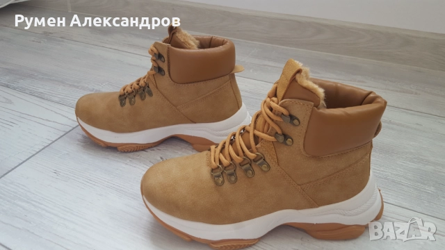 Дамски кожени боти EYAS размер 38 кафяви, снимка 4 - Дамски боти - 52793216