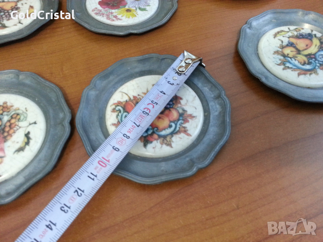 Чинийки за стена или подложки за чаши мета , снимка 2 - Антикварни и старинни предмети - 36502181