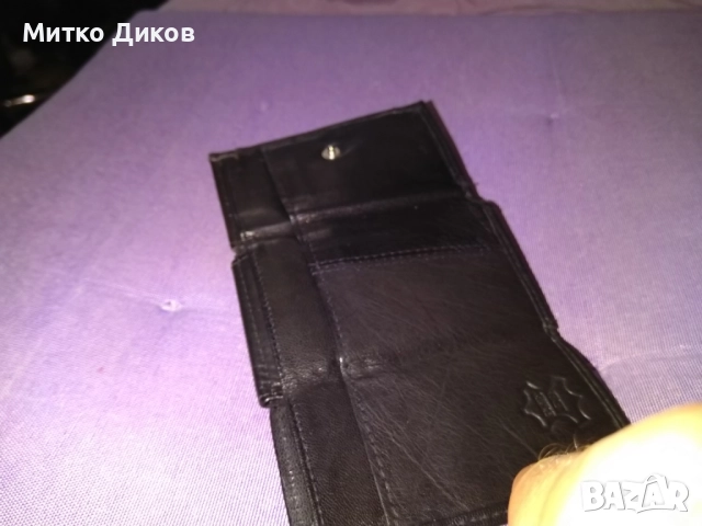 Компактно немско портфейлче малко 95х62мм естествена кожа, снимка 4 - Портфейли, портмонета - 51666255