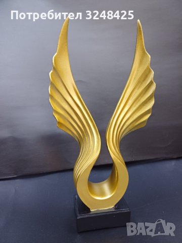 Статуетка Златни крила от висококачествен полирезин, снимка 7 - Статуетки - 43212838